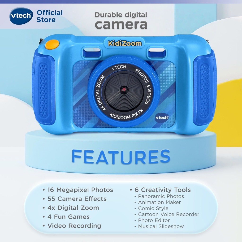 VTech كاميرا أطفال KidiZoom FUN FX ‏16 ميغابكسل — صورة 7