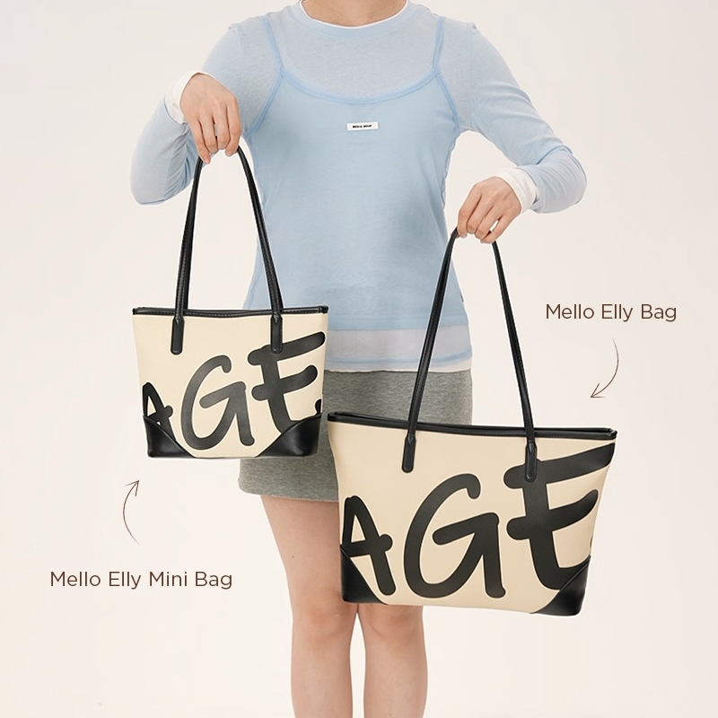 AGE FREE حقيبة كروس صغيرة Mello Elly بنقش حروف — صورة 3