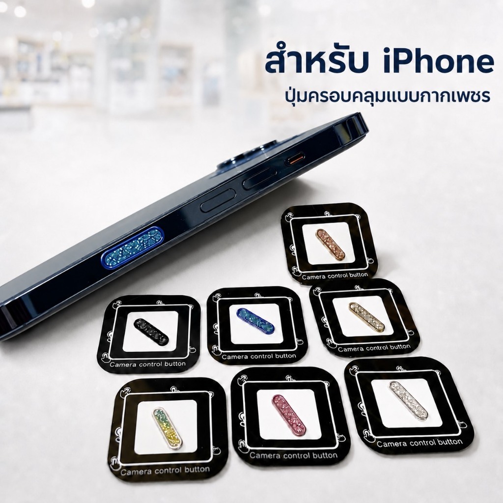 cxshop (1005) ฝาครบคุมกันรอยปุ่มกล้อง กากเพรช กันรอยขีดข่วน CAMERA Control Protection สำหรับ Iphone 16-17 Series