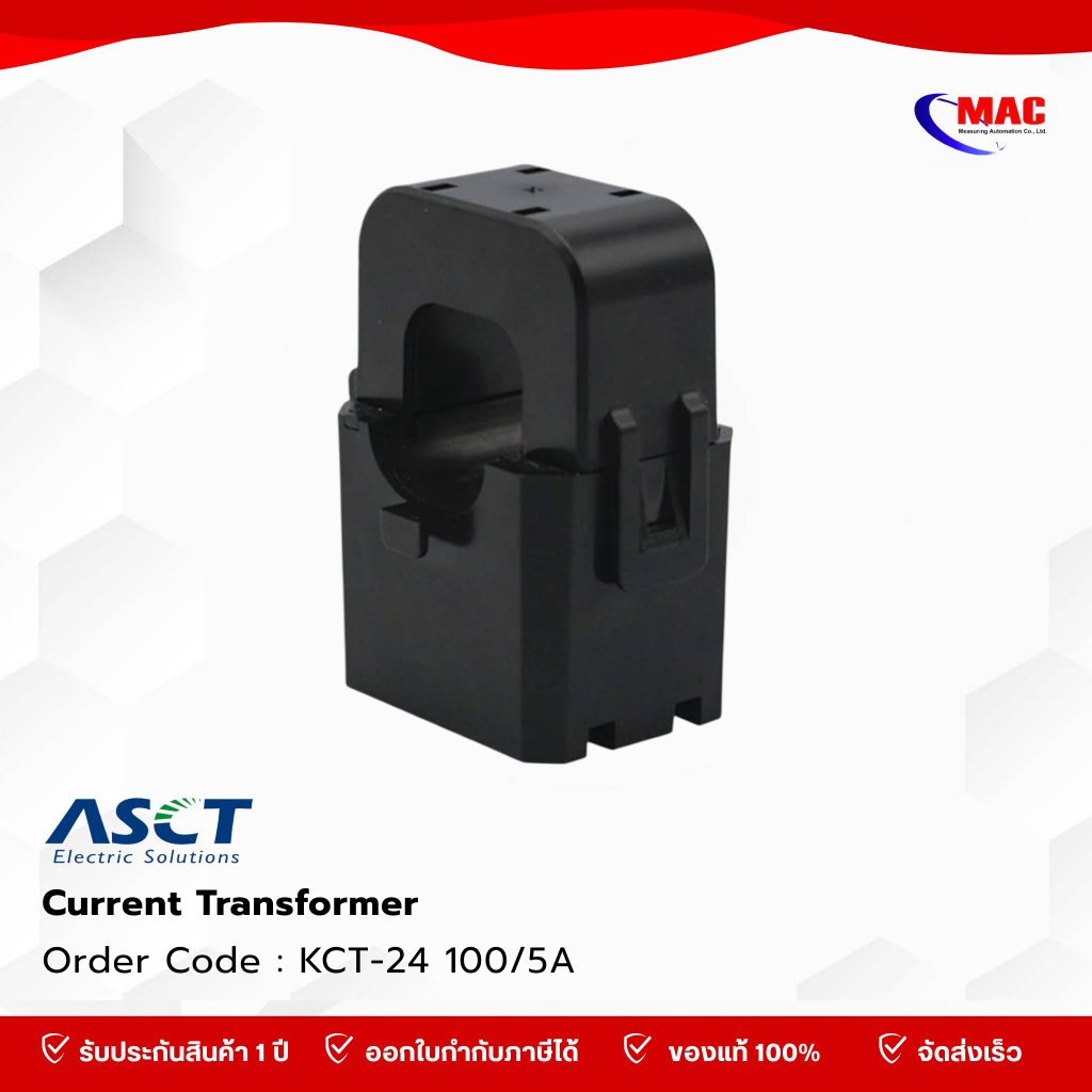Split core Current Transformer KCT-24 100/5A Class 1.0 CT แบบ Split Core (CTแกนแยก)