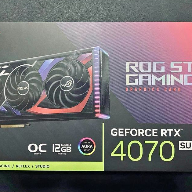 ASUS ROG GeForce RTX 4070 SUPER GDDR6X 12GB 10000 บาท • ยังไม่โดนไฟ ยังไ- สินค้าและกล่องทั้งหมดจะได้