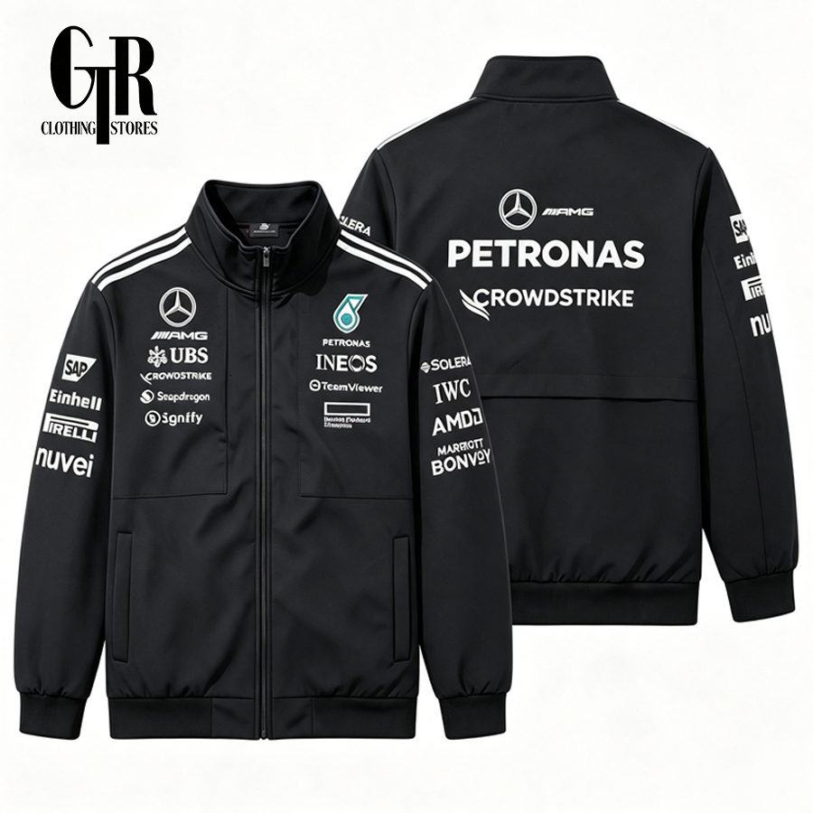 [พร้อมส่ง]F1 Benz มอเตอร์ไซค์ แจ็คเก็ต ผู้หญิง ปักลาย กันลม แขนยาว ซิปรูด ดีไซน์ย้อนยุค คุณภาพสูง ใส่ได้ทั้งชายและหญิง