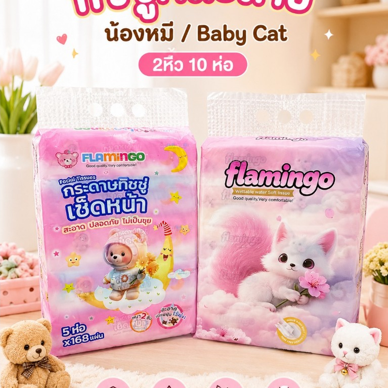 ทิชชู่คละลายน่ารัก10ห่อ 2หิ้ว  (หิ้ว 5 ห่อ) กระดาษทิชชู่แบบยาว ห่อใหญ่แน่นๆ หนา2ชั้น( 1ห่อ/168แผ่น)