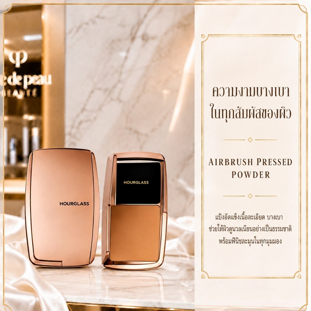 พร้อมส่ง ของแท้ Hourglass Veil Translucent Setting Powder 10.5g แป้งโปร่งแสง ขวดดำขอบทอง เซ็ตเครื่องสำอาง