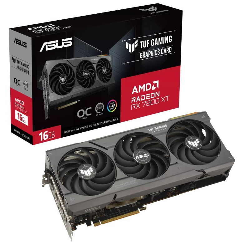 [มือสอง] ASUS TUF AMD RX7800XT OC Edition 16GB GDDR6 สภาพสวย ครบกล่อง รับประกัน 2 ปีเต็ม