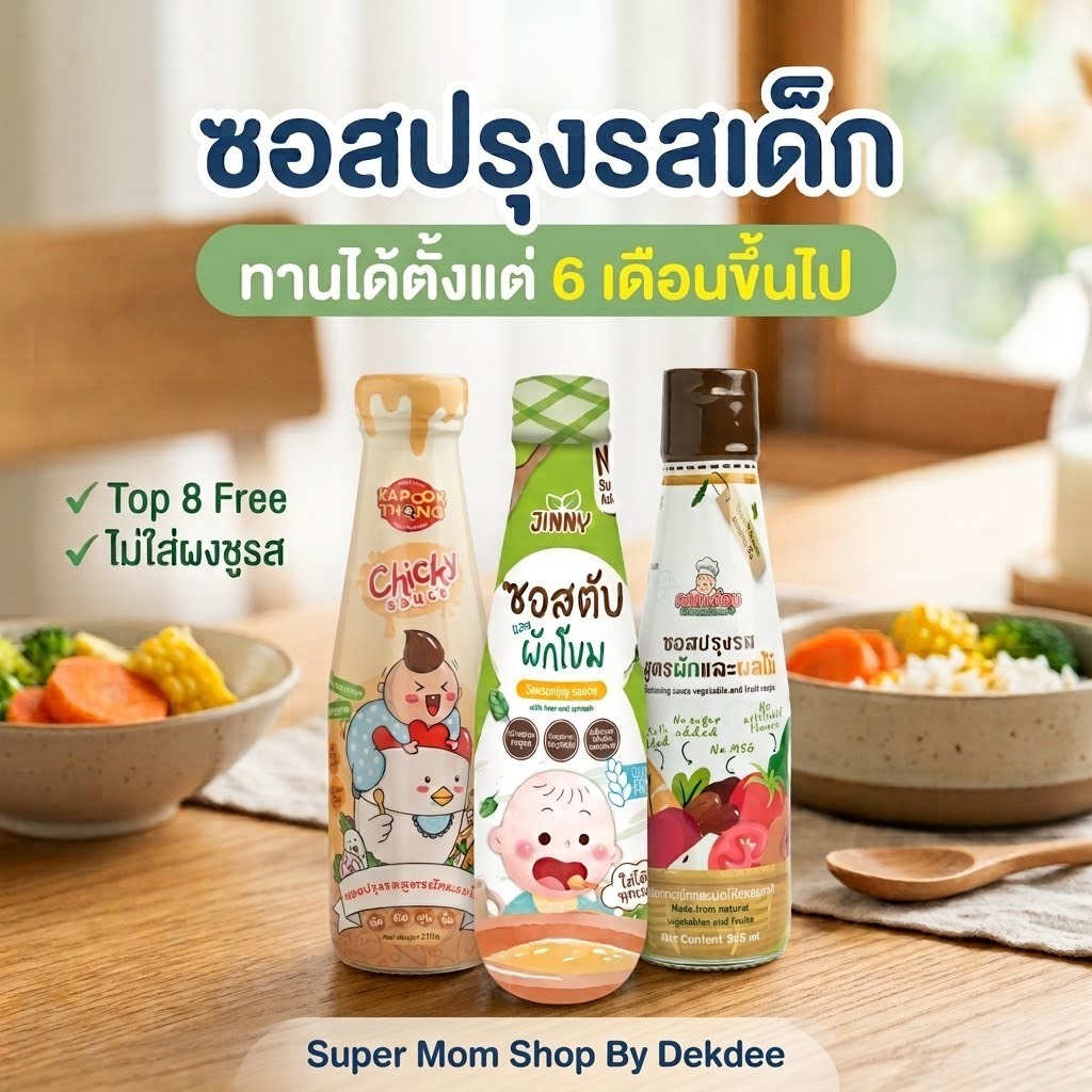 พร้อมส่ง ซอสปรุงรสเด็ก กระปุกทอง กลมกล่อม Jinny ซอสเด็ก 6 เดือน ซอสก่อนขวบ มีฮาลาล