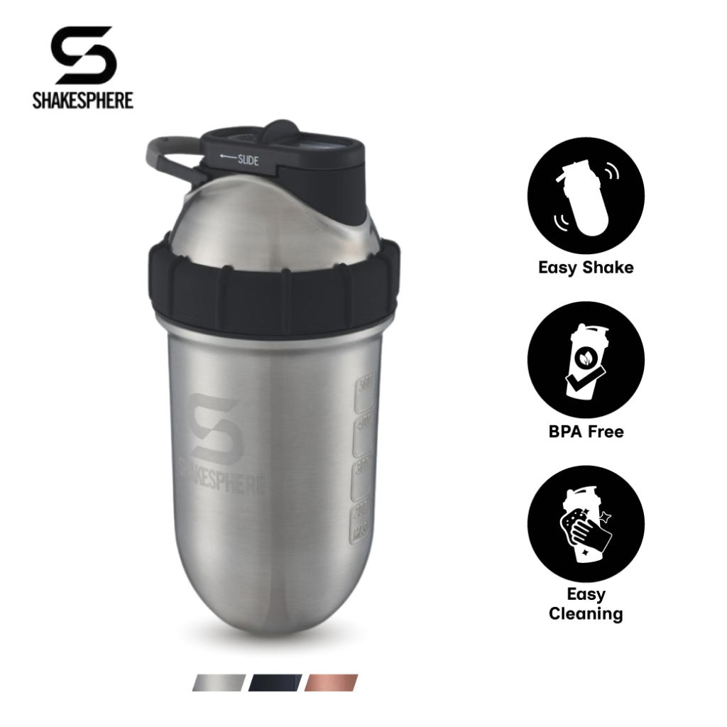 SHAKESPHERE Tumbler Double Wall Steel Protein Shaker แก้วน้ำพกพา แก้วเชคเกอร์ 700ml เขย่าเวย์โปรตีน