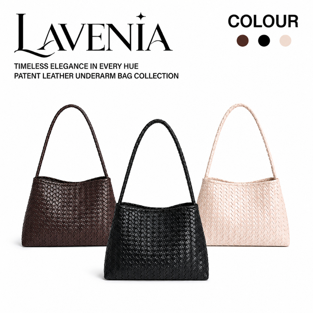 (พร้อมส่ง)LAVENIA - กระเป๋างานสานรุ่นHawaii หนังพรีเมี่ยม