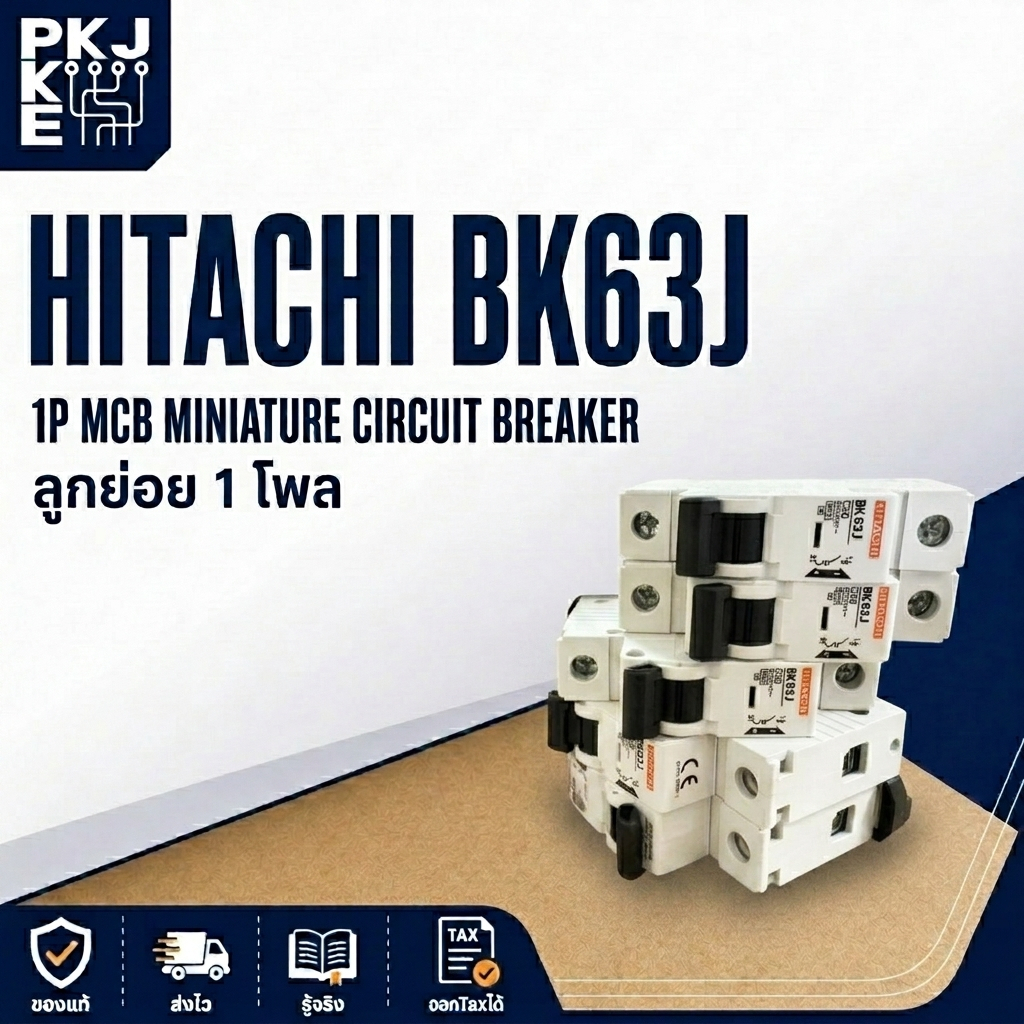 MCB Hitachi Breaker BK63J 1P 6kA เบรกเกอร์ ลูกย่อย