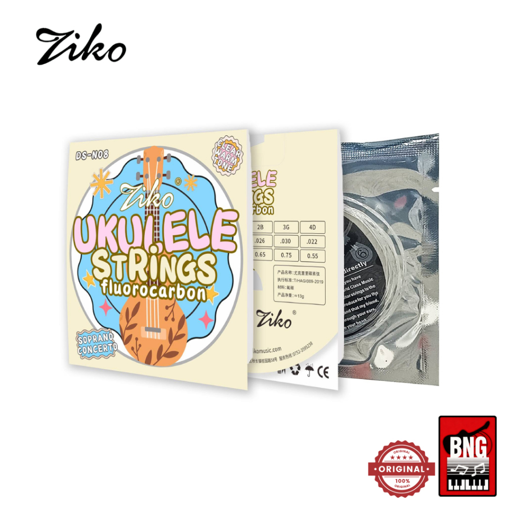 ZIKO DS-N08 UKULELE STRINGS FLUOROCARBON สายอูกูเลเล่ ยี่ห้อ ซิกโก้