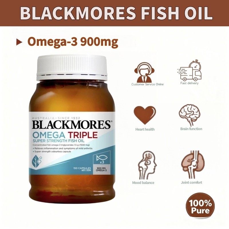 Blackmores Omega3 150 ฉลากออสเตรเลีย แคปซูล Triple Concentrated Fish Oil