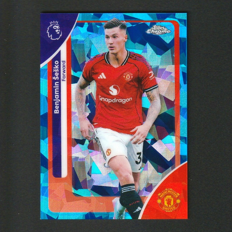 Benjamin Sesko Sapphire Man Utd Topps Chrome  #137