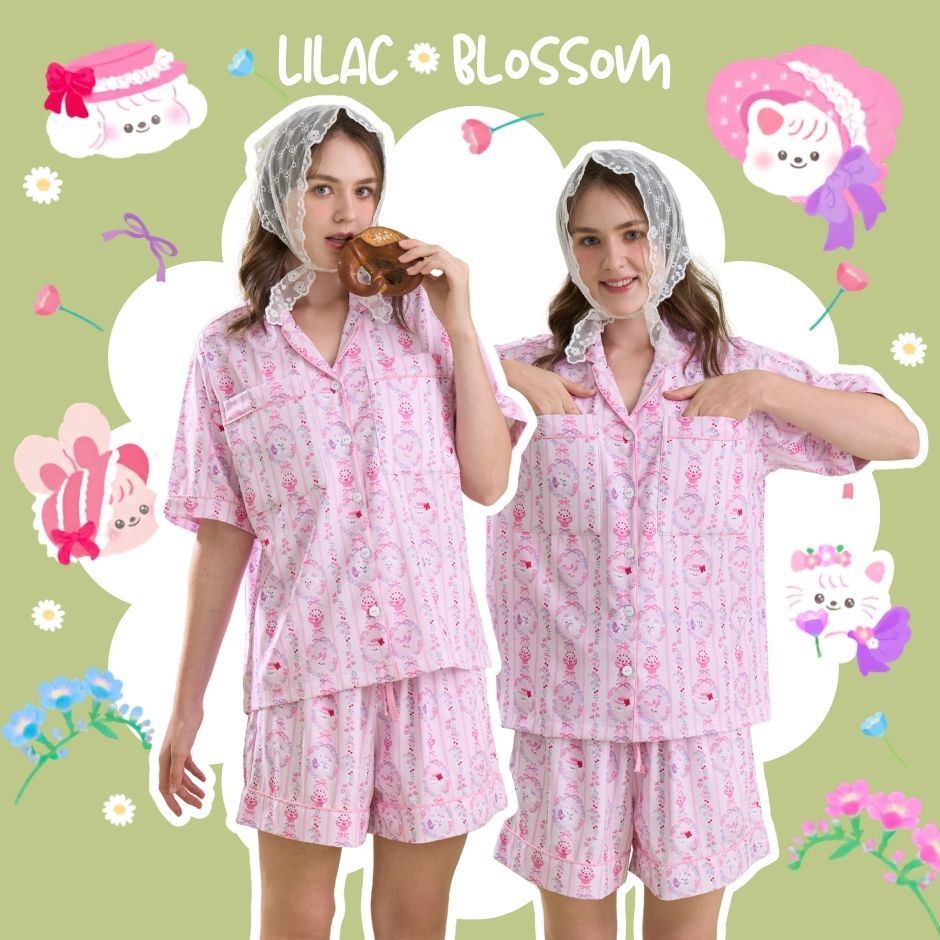New 🌈 Morning  Call ชุดนอน Lilac Blossom