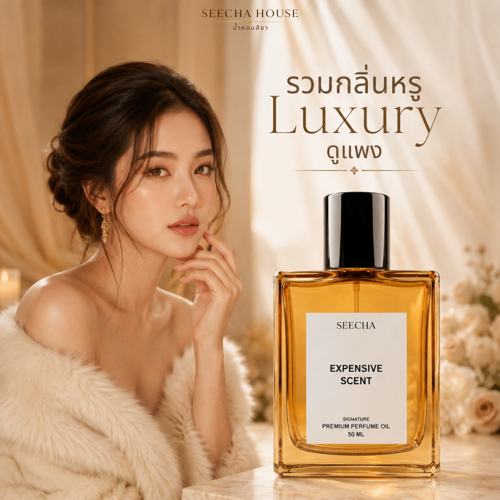 น้ำหอมสีชา รวมกลิ่นหรู กลิ่นแพง Seecha Oil Perfume ซื้อ2ฟรี1 ออยล์น้ำหอม สีชา namhomseecha 50ml.