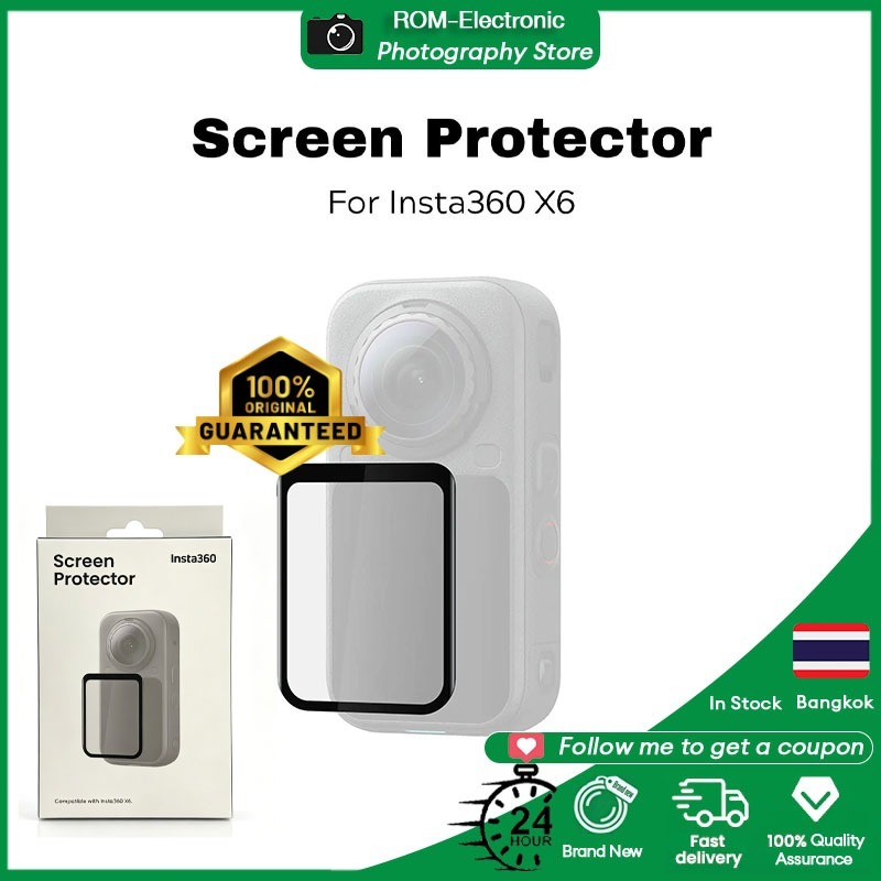 【🇹🇭 กรุงเทพฯ】 Insta360 X6 Tempered Glass Screen Protector HD Clear Anti‑Scratch Screen Guard Bubble 