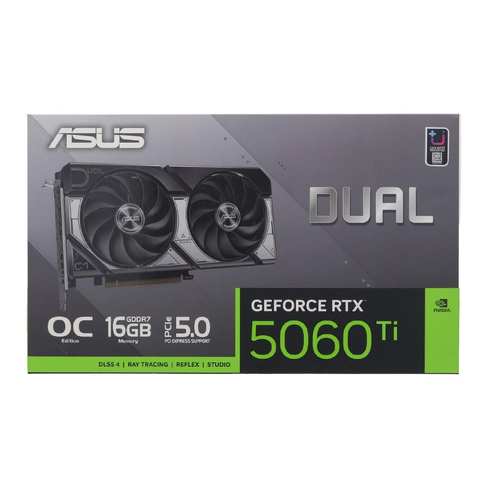VGA (การ์ดแสดงผล) ASUS DUAL GEFORCE RTX 5060 TI 16GB GDDR7 OC EDITION (DUAL-RTX5060TI-O16G)