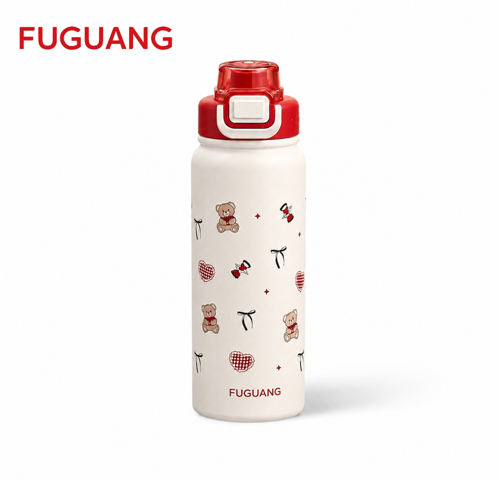 Fuguang ขวดน้ำเก็บอุณหภูมิ 500/700ml เก็บร้อน 6ชม เก็บเย็น 24ชม สแตนเลส 316L ขวดน้ำสำหรับพกพาThermal cap