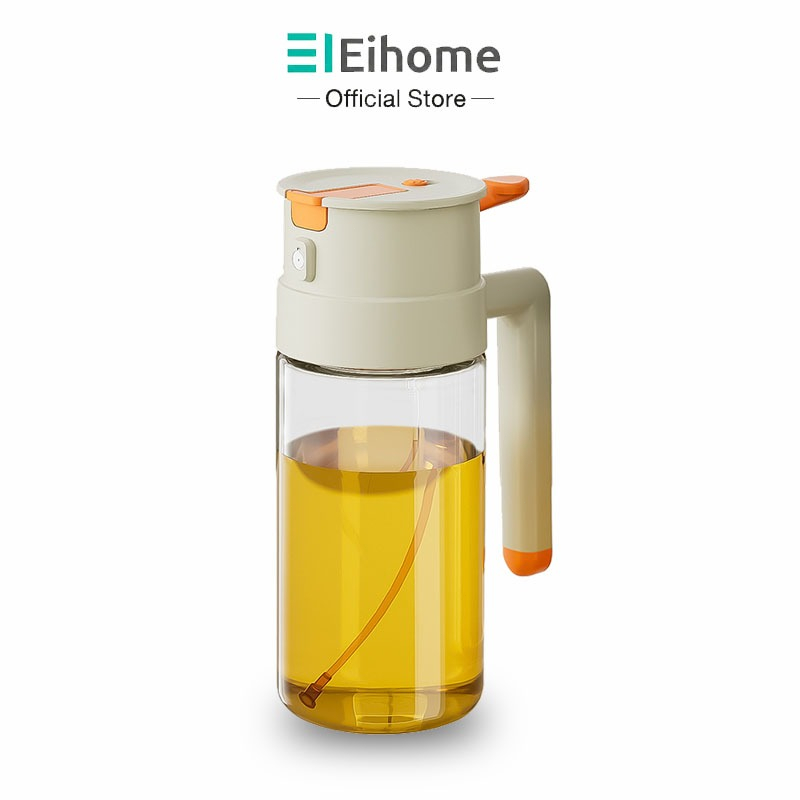 Eihome ขวดใส่น้ำมัน 2 in 1 ใช้เทและสามารถพ่นสเปรย์ได้ 650ml. ควบคุมปริมาณน้ำมัน ขวดใส่น้ำมันอเนกประสงค์