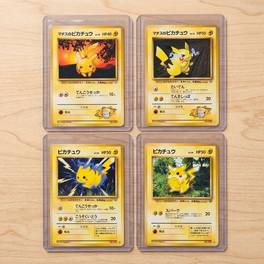 Japanese Pikachu Vintage Old back 1996-2000 Pokemon Card การ์ดโปเกมอนวินเทจ หลังน้ำเงิน พิคาจู ภาษาญี่ปุ่น