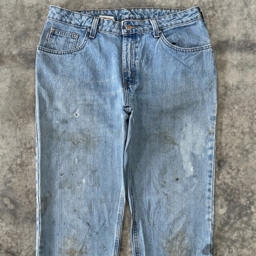 CARHARTT WB160 AIO MADE IN MEXICO TRADITIONAL FIT กางเกงยีนส์ขายาว ทรงผู้หญิง ปลายขาเดิม มือสอง