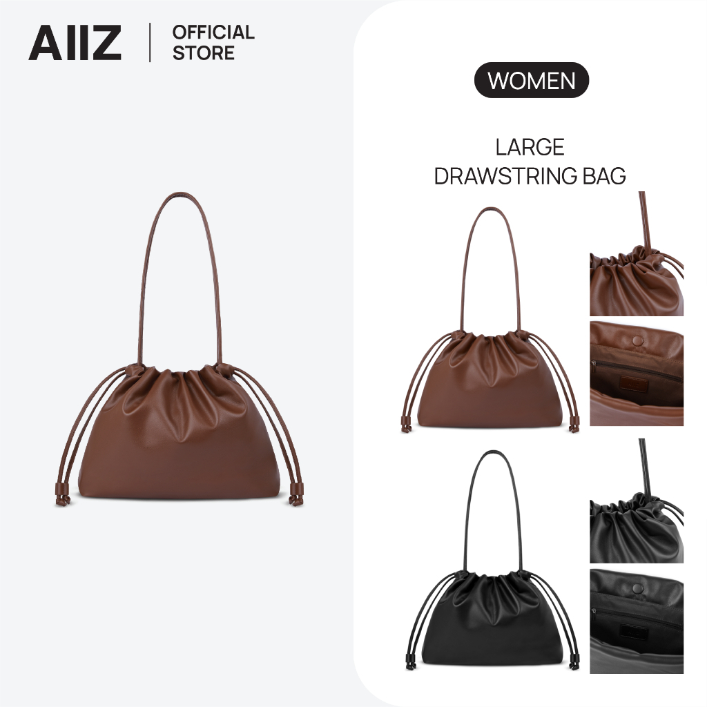 AIIZ (เอ ทู แซด) - AIIZ กระเป๋าเชือกรูดใบใหญ่