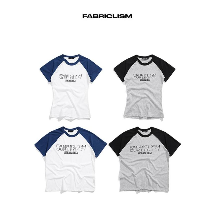 FABRICLISM เสื้อยืด Raglan กระดุมคอ ผ้า Cotton ยืด 2 ทิศทาง ทรง Regular&Baby Tee Unisex - 073