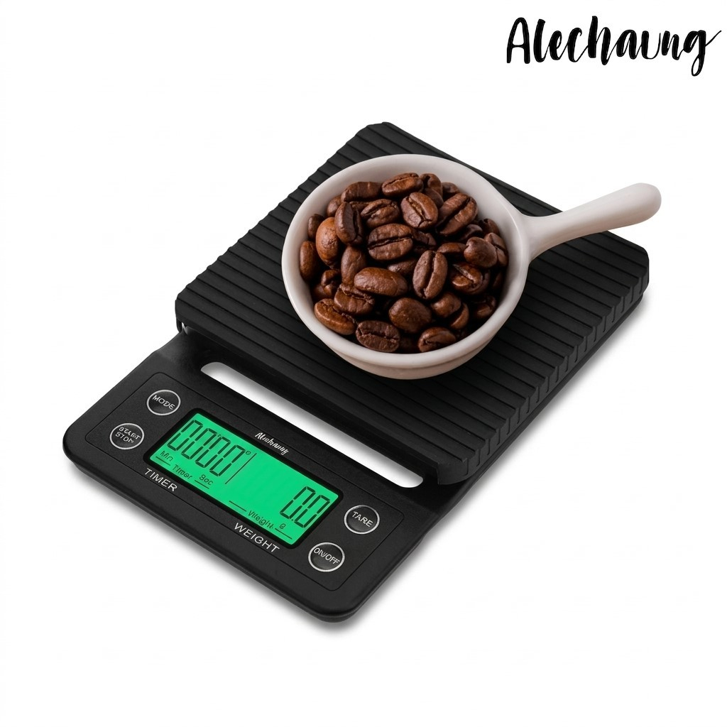 ตาชั่งกาแฟ ตาชั่งดิจิตอล เครื่องชั่งกาแฟ Coffee scale เซ็นเซอร์วัดความเครียดความแม่นยำสูง Simple scale