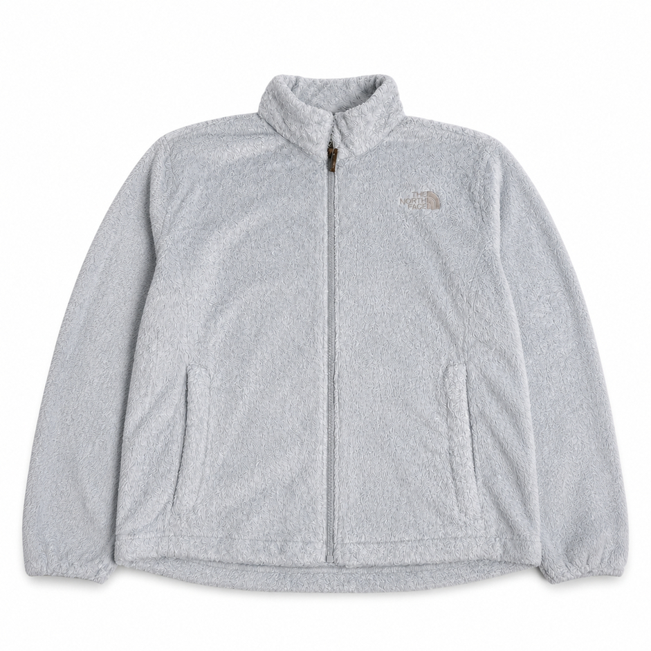 The North Face มือสอง เสื้อฟลีซขนยาวซิปเต็ม สีฟ้าอ่อน รอบอก 42 นิ้ว สภาพ 88% รหัส 54