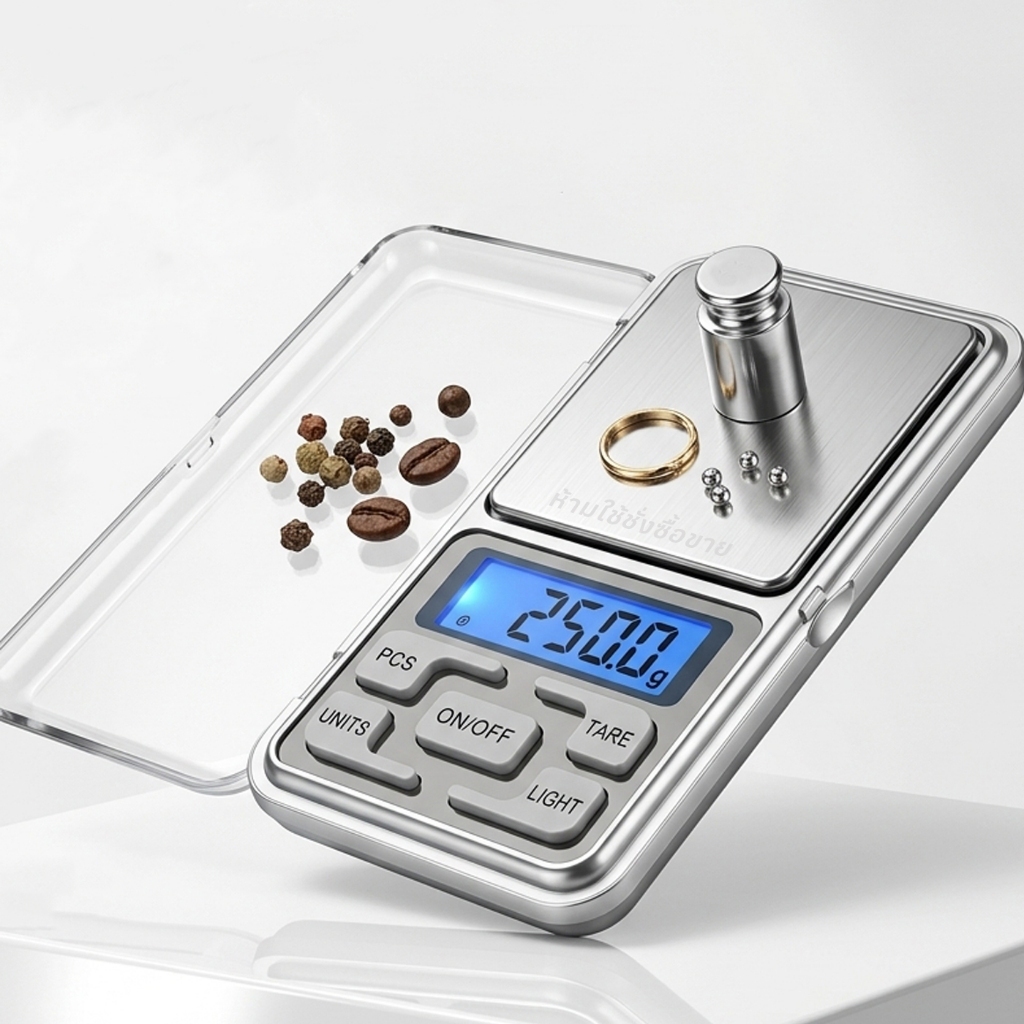 เครื่องชั่งดิจิตอล 500กรัม 0.1g-500g สำหรับช่างเครื่องประดับ เพชร ทอง แม่นยำสูง !!!