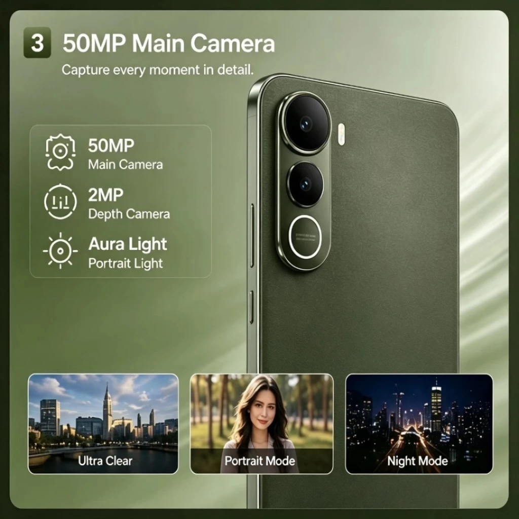 ใหม่เอี่ยม Y400 5G 8/256GB โทรศัพท์มือถือ 5G สมาร์ทโฟน AMOLED 120Hz กล้อง 50MP แบต 6000mAh ชาร์จเร็ว