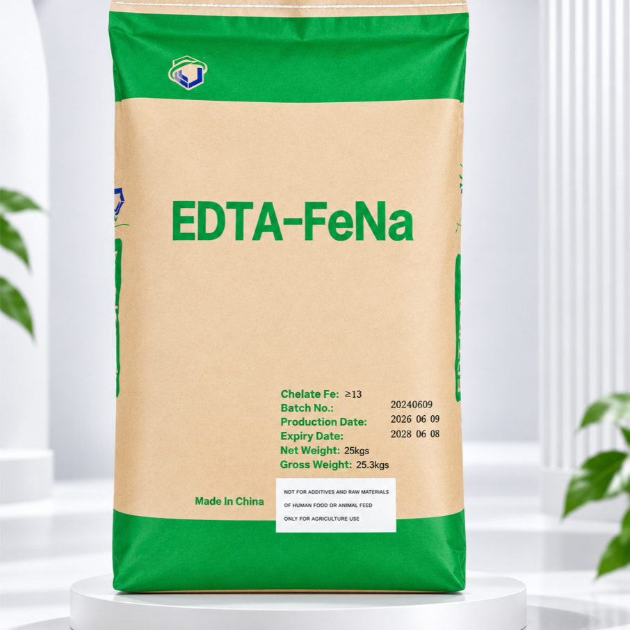 ผงจุลธาตุเหล็กคีเลต เข้มข้น 13% (เหล็กเหลือง Fe-EDTA) EDTA-FeNa  ผลิตโดย Jackchem ขนาด25กิโลกรัม