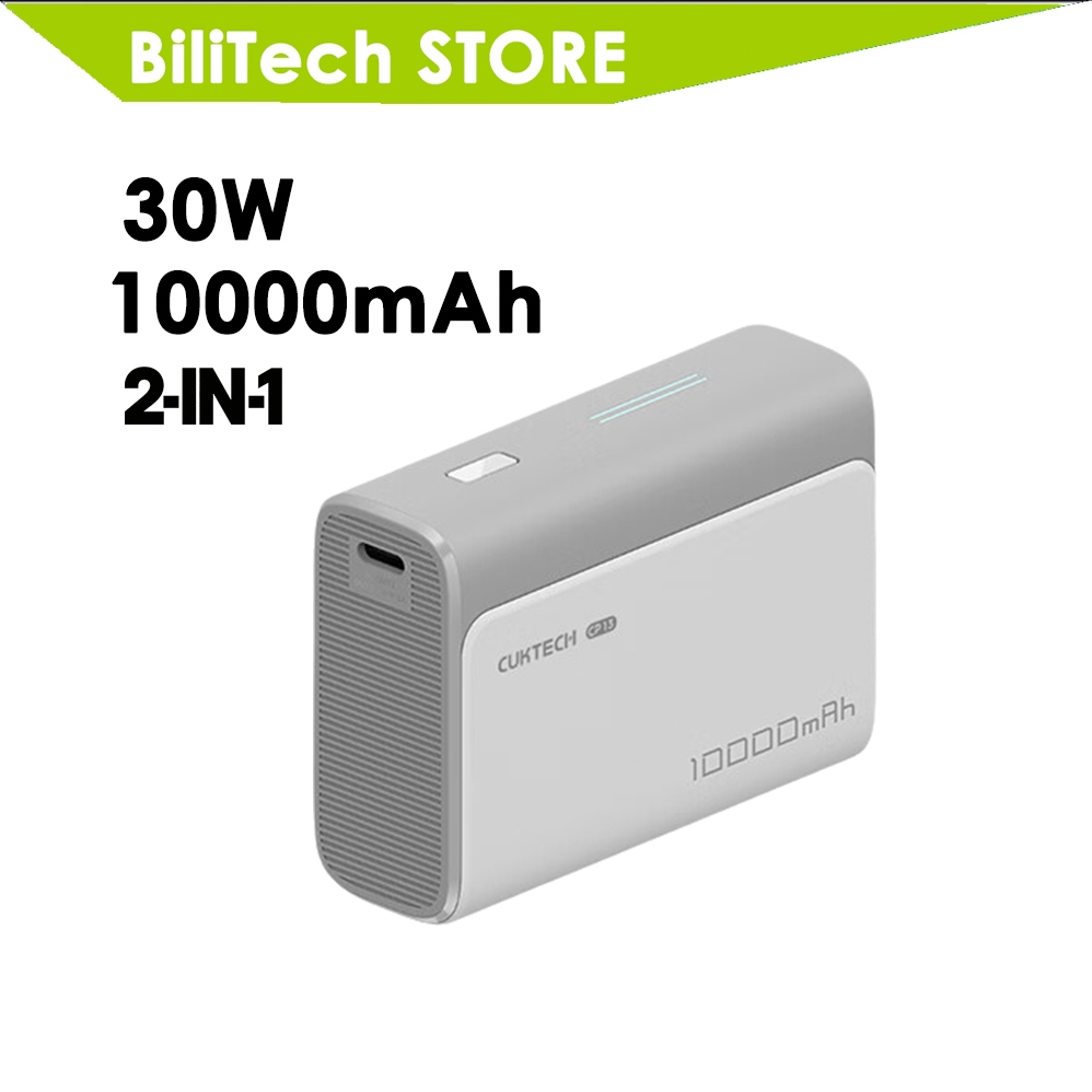 แบตเตอรี่สำรอง CUKTECH 10000mAh 30W PD3.0 2พอร์ต ขนาดเล็ก พกพาสะดวก