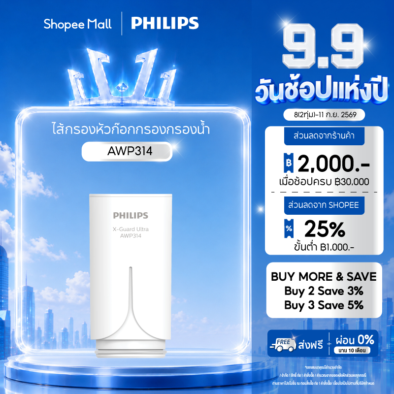 Philips AWP314 ไส้กรอง X-Guard For หัวก๊อกกรองน้ำรุ่น AWP3752/ AWP3751