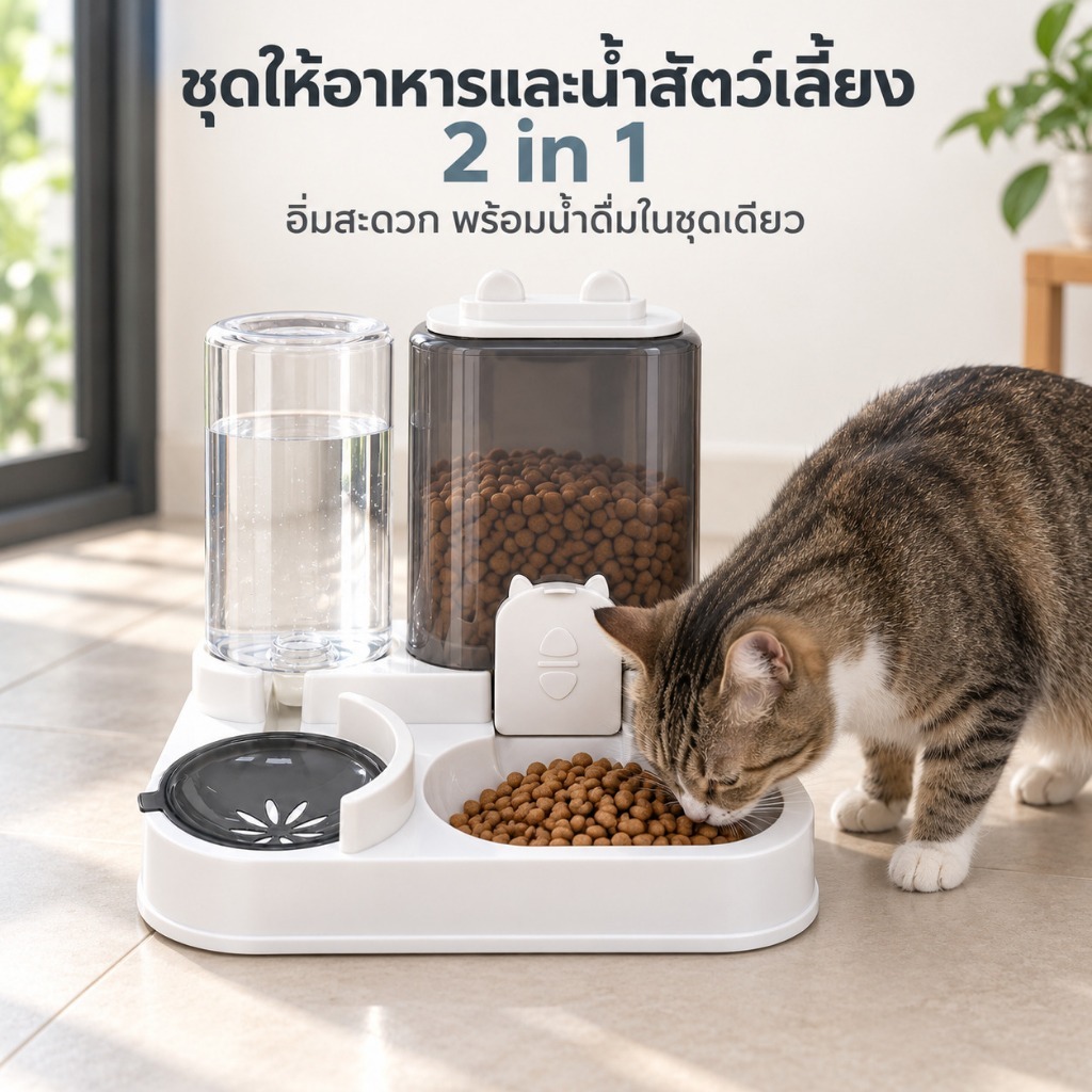 ที่ให้อาหารสัตว์เลี้ยง ที่ให้น้ำสัตว์เลี้ยง ที่ให้อาหาร-น้ำอัตโนมัติ ถ้วยอาหารแมว ชามอาหารแมว ราคาถูก พร้อมส่ง WY