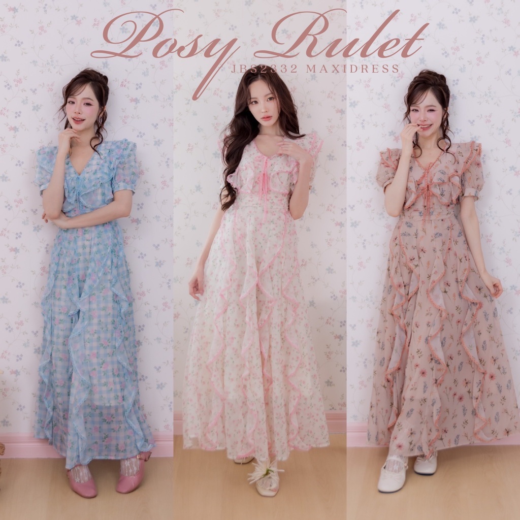 #JBS2332 Posy Rulet Maxidress Joobs studio