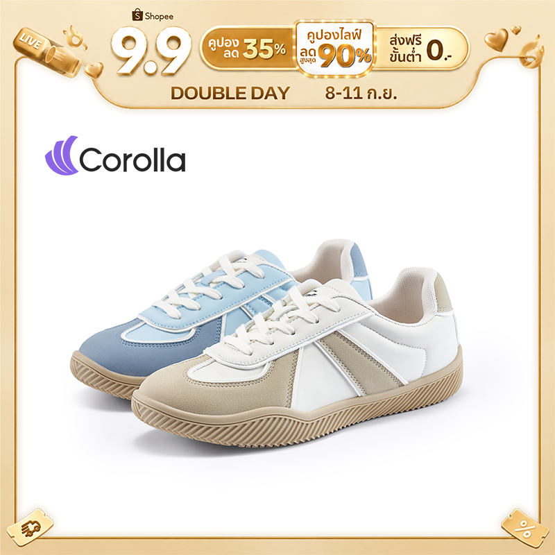 Corolla Breeze Shoes รองเท้าผ้าใบลำลอง ทรงOld School แบบส้นแบน หนังพียู กันน้ำ ลดแรงกระแทก ซัพพอร์ตส