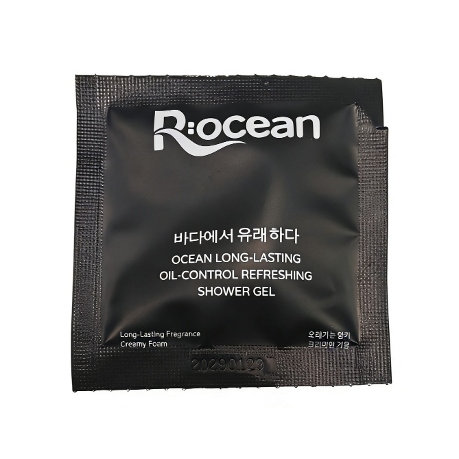 R:OCEAN เจลอาบน้ำควบคุมความมัน 5 ซอง กลิ่นหอมติดทน ลดสิวหลัง กระจ่างผิว พกพาสะดวก
