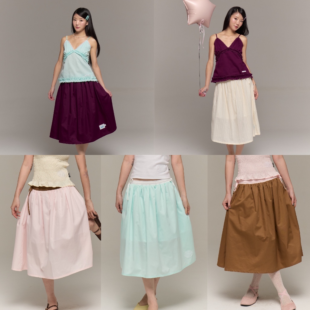 prey กระโปรง mallow midi skirt