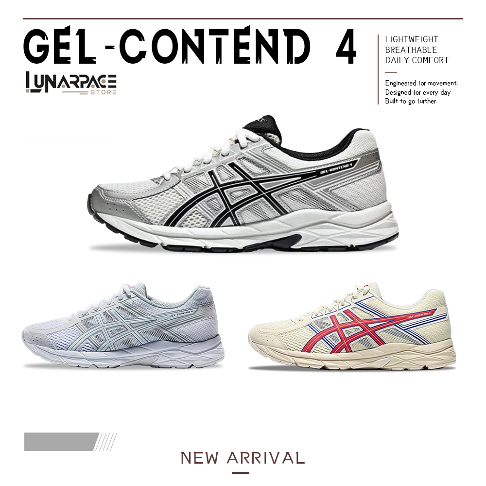 (ของแท้ 100%)📝 Gel-Contend 4 รองเท้ากีฬา ไซส์ 36-45  T8D9Q-0196/T8D4Q-118/1012B732-103