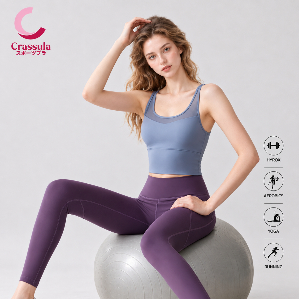 [Crassula] แท้ สปอร์ตบรา  Sport Bra เสื้อกล้ามออกกำลังกาย  สวมใส่สบาย ระบายอากาศได้ดี ดีไซน์สายคู่