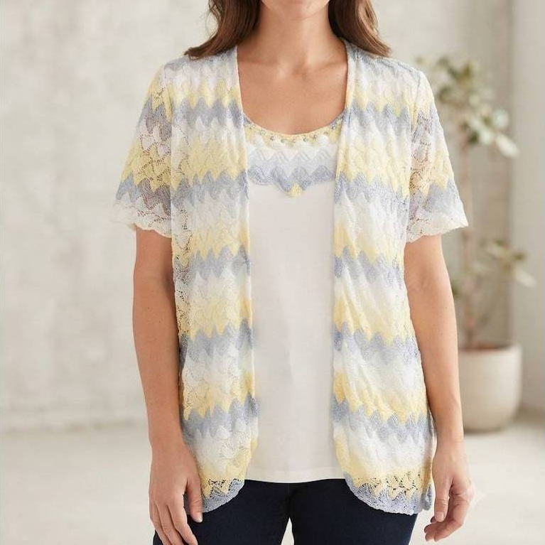 เสื้อโพลี 2in1 ไล่โทนสี alfred dunner 1X 46/23