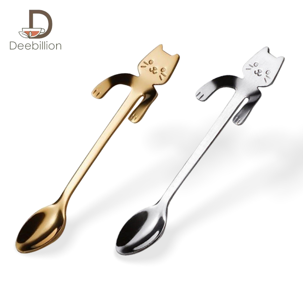 ช้อนกาแฟ ช้อนสแตนเลส การ์ตูนน่ารัก ช้อนเล็ก ทอง/เงิน Coffee spoon Deebillion