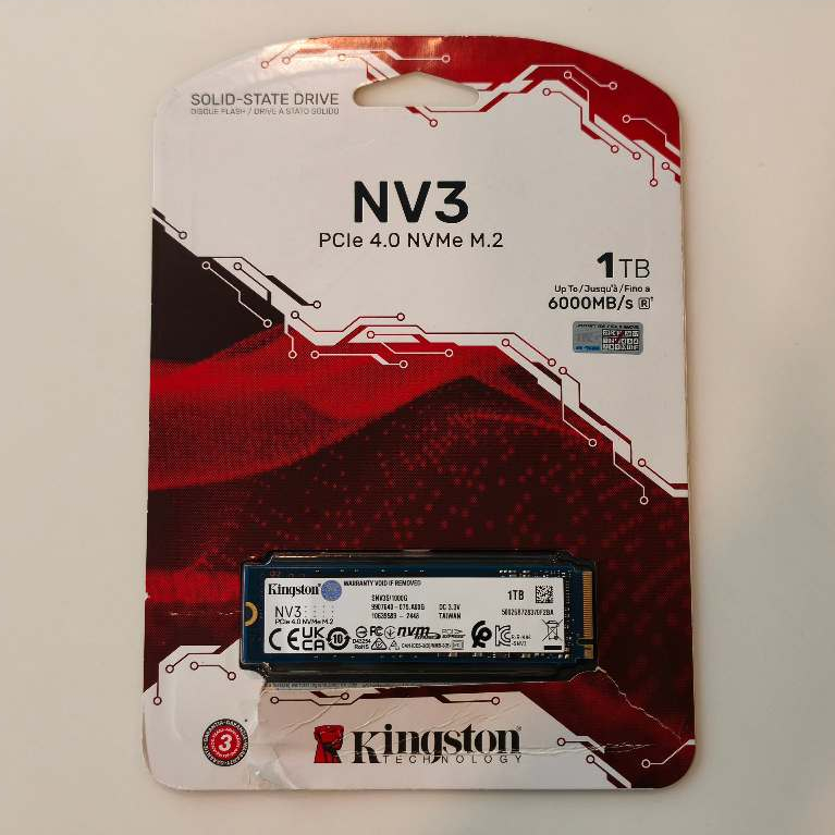 1TB SSD (เอสเอสดี) KINGSTON NV3 - PCIe 4x4 NVMe M.2 2280 (SNV3S/1000G) มือสอง ประกันศูนย์ไทย ครบล่อง