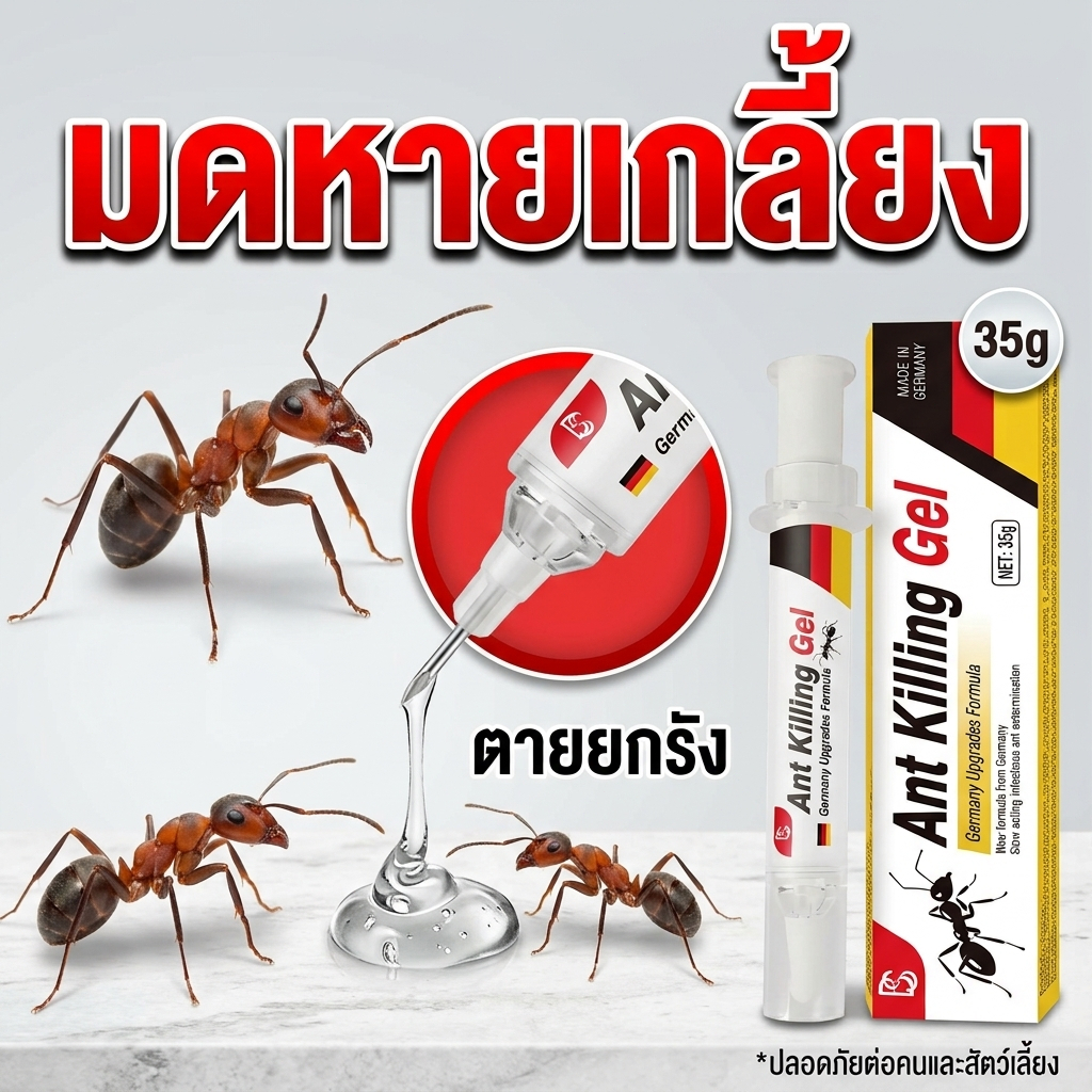 🔥หยดเดียว ตายยกรัง🔥ยาฆ่ามดเจลกำจัดมด ใช้ได้ทั้งห้องครัว ห้องนั่งเล่น และรอบบ้าน มดหาย เห็นผลไว