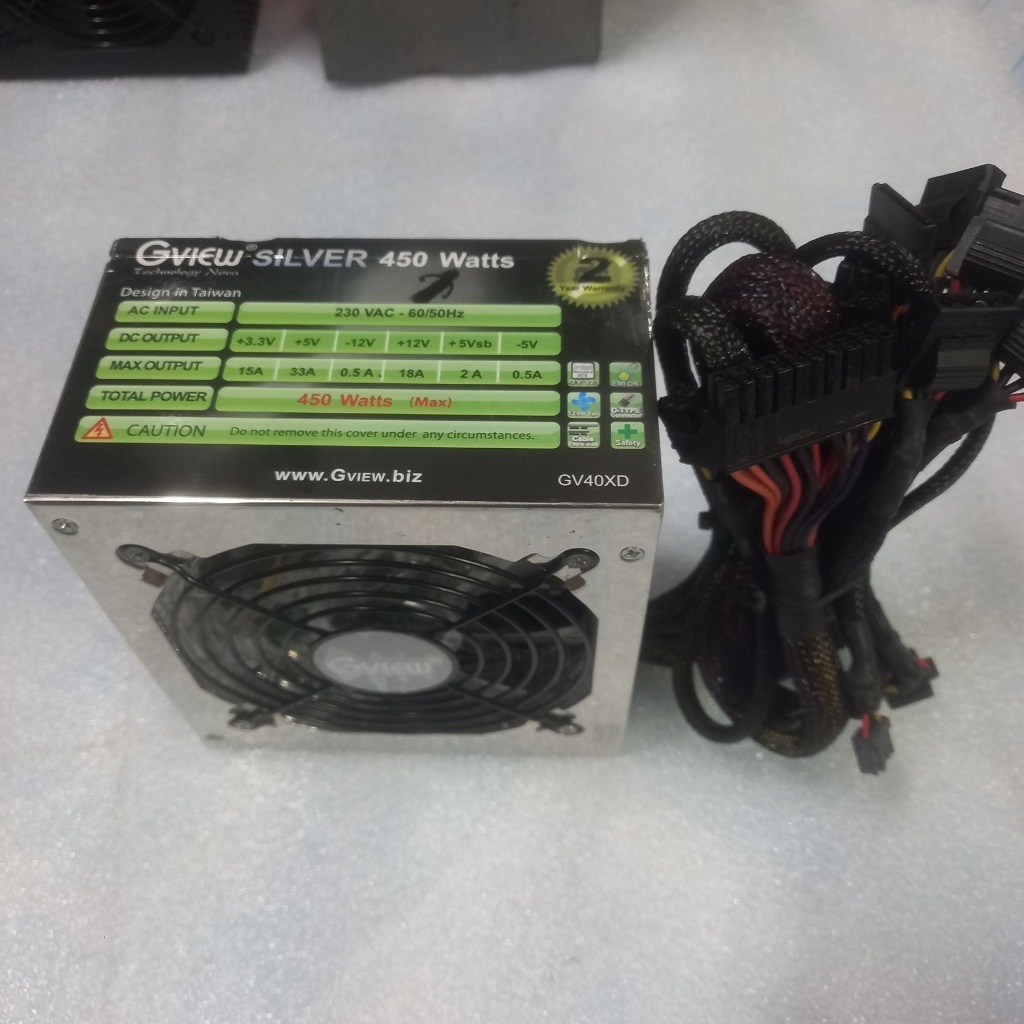 PSU ประกัน 1เดือน Gview Silver 450W มือ2 / power supply / พาวเวอร์ซัพพลาย