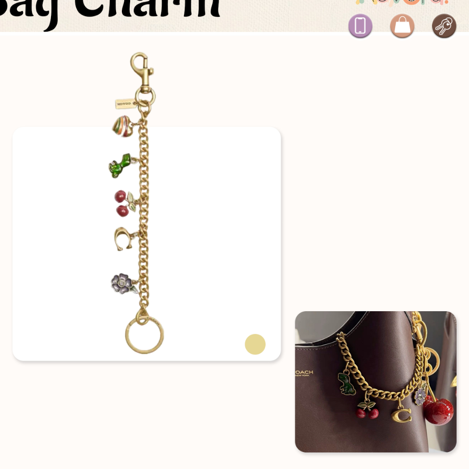 🦋【ของแท้ 100%】CN119-B4L38  🍩 พวงกุญแจ ไซส์ 26.67	27 pattern