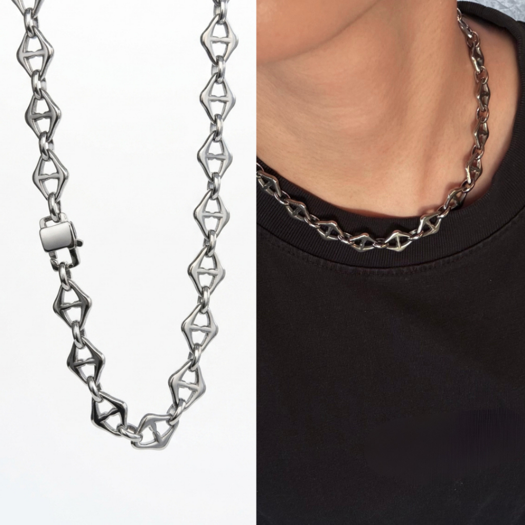 MLS | The eyes choker สร้อยคอสแตนเลสแบบสั้น