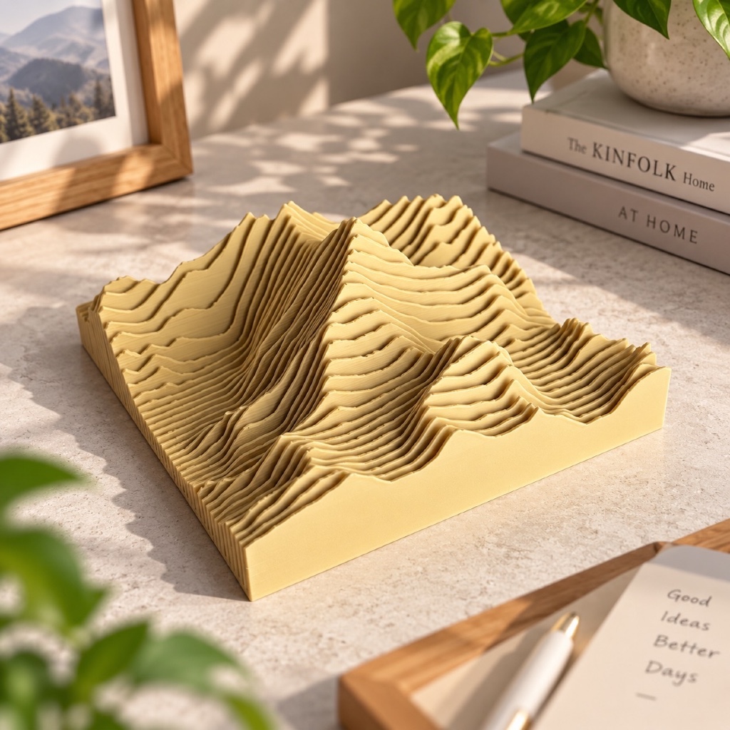 Mount Everest Sculpture - ภูเขาเอเวอเรสต์ซ้อนชั้น ของแต่งโต๊ะ