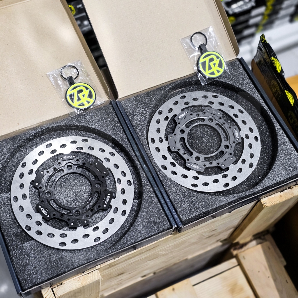 🔘ZBK Racing🔘จานเบรค ZBK รุ่น Drive-X19 ขนาด 190mm ใบจานรูเฉียง มี 2 สี เทา,ดำ (Giorno,Wave)🔘(จัดส่งว