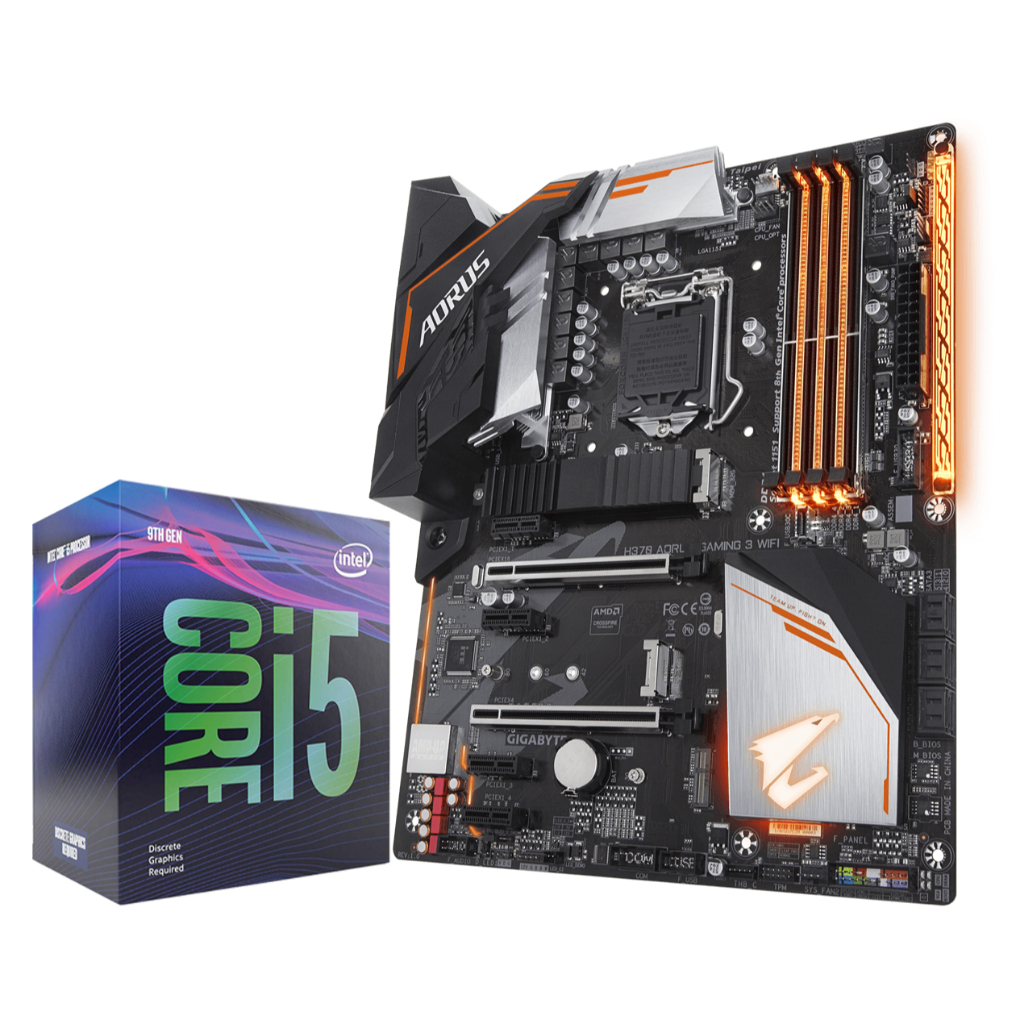 เซ็ต CPU และเมนบอร์ด Intel core i5-9400F & Aorus H370 Gaming 3 (มือสอง / พร้อมส่ง)